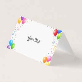 Tarjeta Bunte Party Ballons Konfetti Rahmen Design