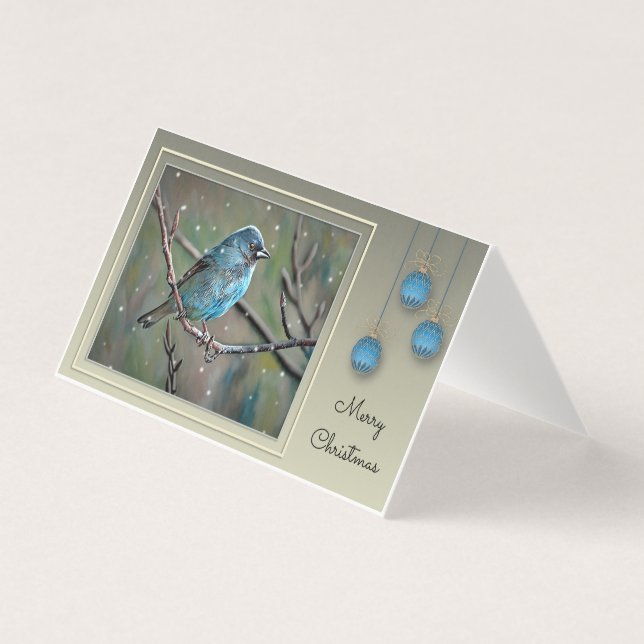 Tarjeta Bunting navidades - Azul (Anverso)