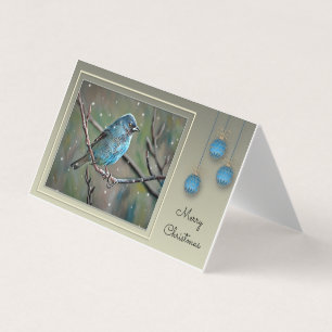 Tarjeta Bunting navidades - Azul