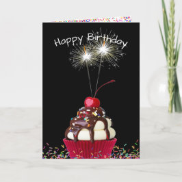 Tarjeta Buñuelos De Cumpleaños En Pastel