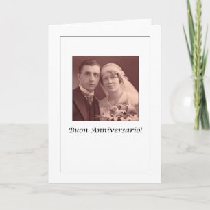 Tarjeta Buon Anniversario - aniversario feliz en Italiano