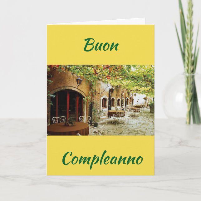 TARJETA "BUON COMPLEANNO" *****CUMPLEAÑOS*** (Anverso)