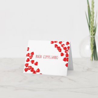 Tarjeta Buon compleanno, cumpleaños feliz italiano