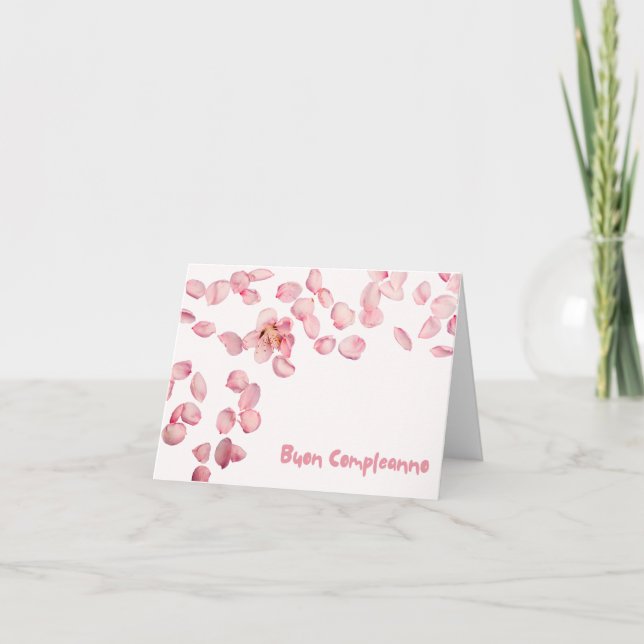 Tarjeta Buon compleanno, cumpleaños feliz italiano (Anverso)