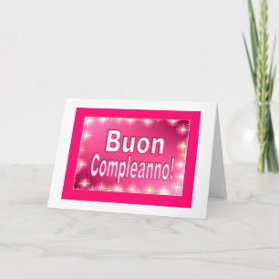 Tarjeta Buon Compleanno - Feliz cumpleaños en italiano