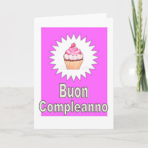 Tarjeta Buon Compleanno - feliz cumpleaños en italiano