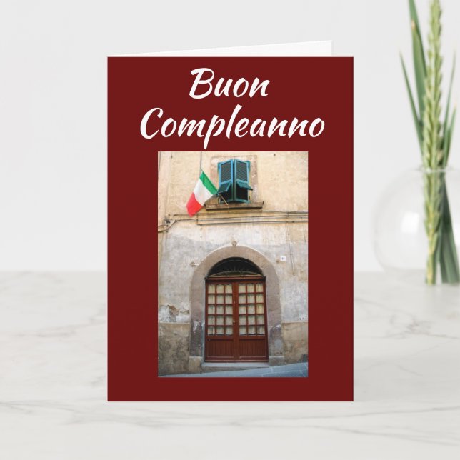 TARJETA "BUON COMPLEANNO" ****ITALIANO*** CUMPLEAÑOS (Anverso)