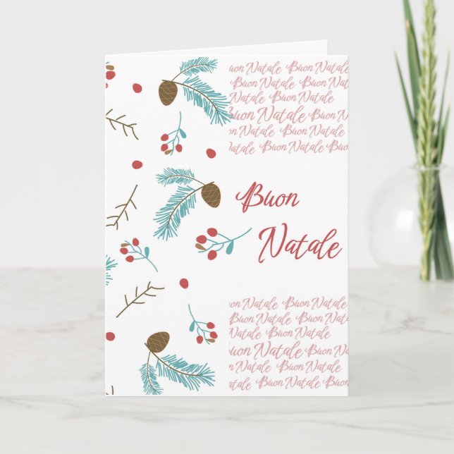 Tarjeta Buon natale christmas card (Anverso)