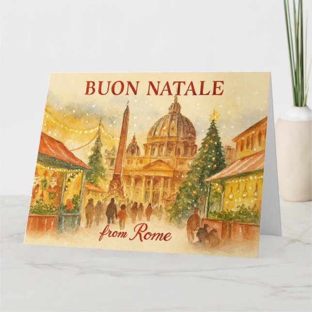 Tarjeta Buon Natale from Rome Christmas (Anverso)