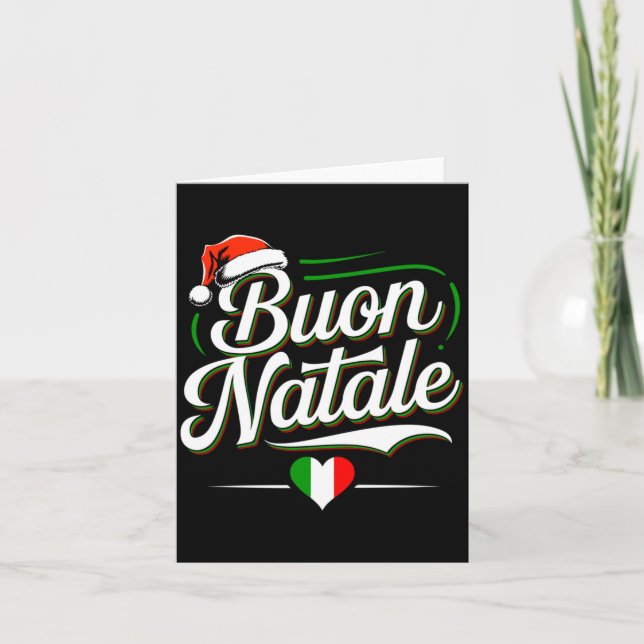 Tarjeta Buon Natale Italian Family Christmas Italy Pride H (Anverso)