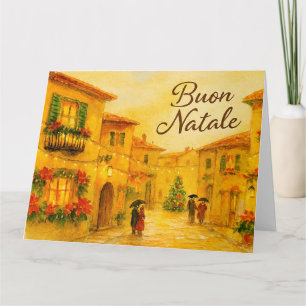 Tarjeta Buon Natale Pueblo Italiano