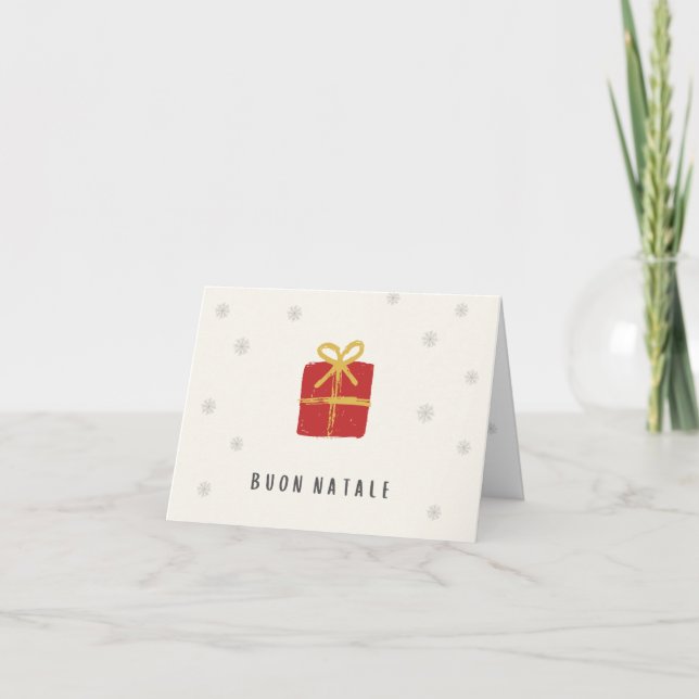 Tarjeta Buon Natale (tarjeta de Navidad) Navidad italiana (Anverso)