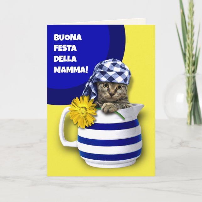 Tarjeta Buona Festa della Mamma Día de la Madre en italian (Anverso)