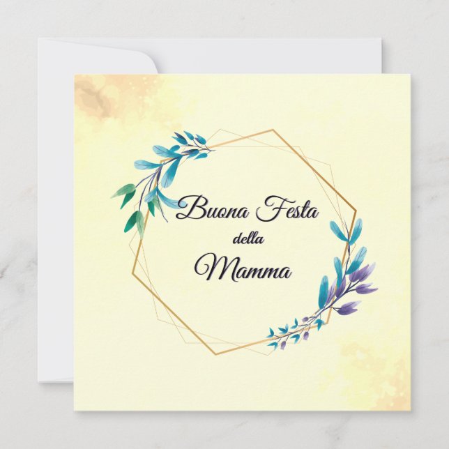 Tarjeta Buona Festa della Mamma | Feliz Día de la Madre (Anverso)