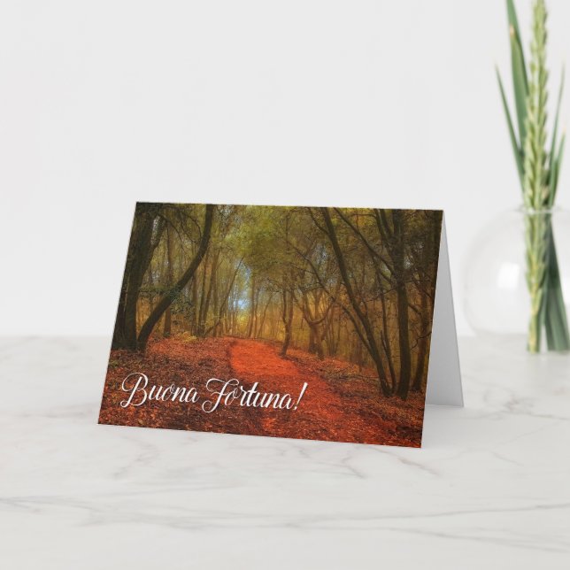 Tarjeta Buona Fortuna Italian Good Luck Path Blank (Anverso)