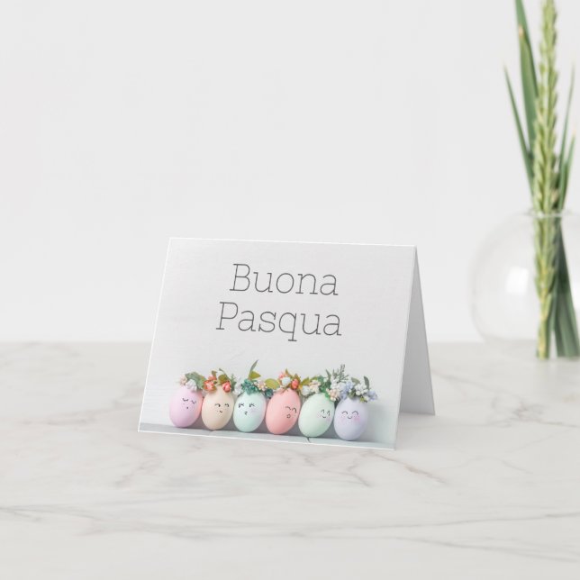 Tarjeta Buona Pasqua, Italia Feliz Pascua (Anverso)