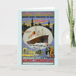 Tarjeta Buque de crucero, línea aérea de Nueva York y call