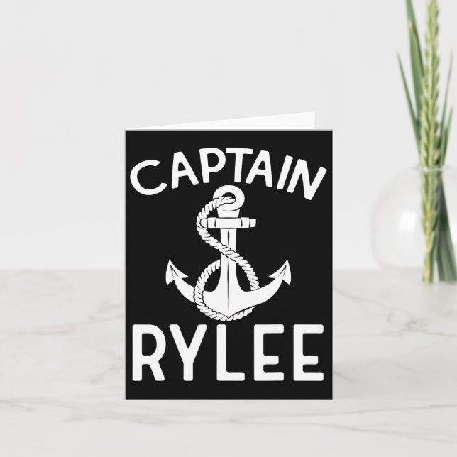 Tarjeta Buque náutico para barcos Captain Rylee Anchor (Anverso)