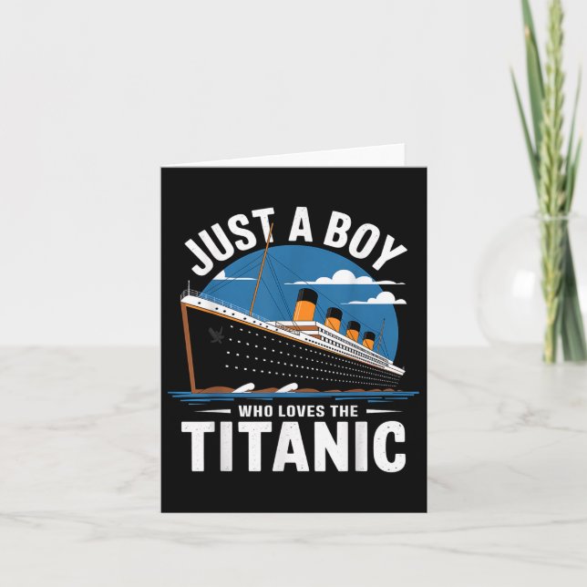 Tarjeta Buque Titanic Sólo Un Niño Que Ama El Crui Titanic (Anverso)