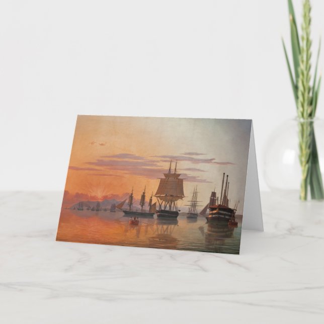 Tarjeta Buques en el río Tajo | Carl Dahl (Anverso)