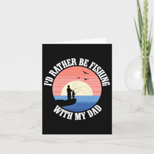 Tarjeta Buques pesqueros Padre Hija Pescador Daug