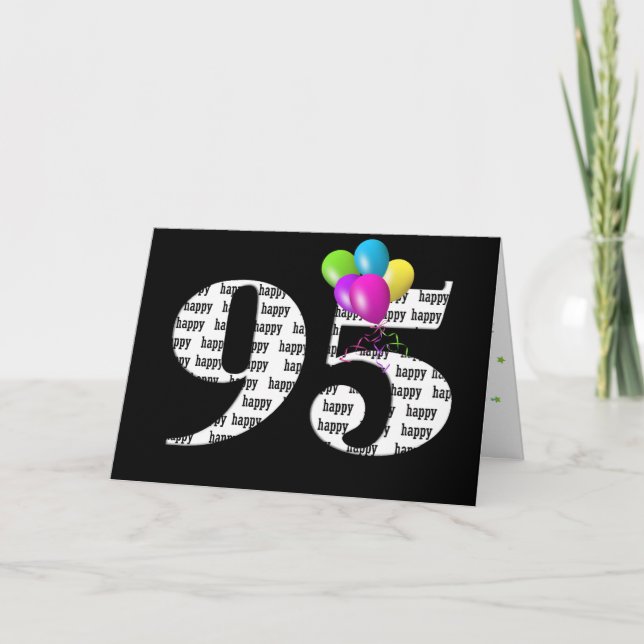 Tarjeta Buquete de globo de 95 años (Anverso)