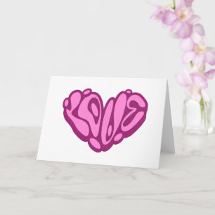 Tarjeta Burbuja de amor corazón rosa
