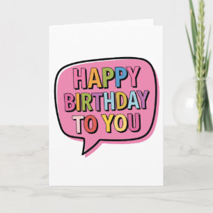 Tarjeta Burbuja de Feliz Cumpleaños