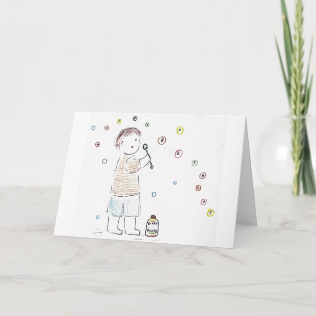 Tarjeta Burbujas de cumpleaños (Anverso)