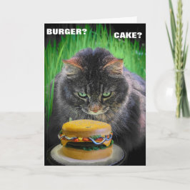 Tarjeta ¿Burger o Pastel para tu cumpleaños?