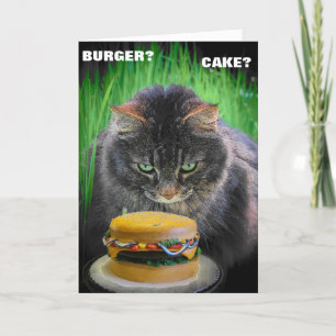 Tarjeta ¿Burger o Pastel para tu cumpleaños?