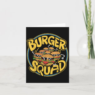 Tarjeta Burger Squad Funny Cheeseburger Lover Food Hamburg