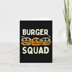 Tarjeta Burger Squad Funny Hamburger Fast Foodis Bu