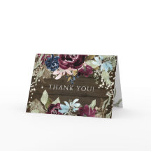 Burgundy Floral Rústica Twinkle Lights Gracias