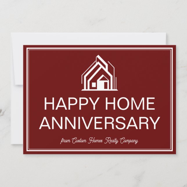 Tarjeta Burgundy Real Estate Business Custom Marketing (Anverso)