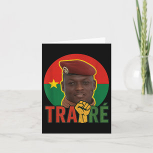 Tarjeta Burkina Faso: Capitán Bravo Ibrahim Traoré _ Thom