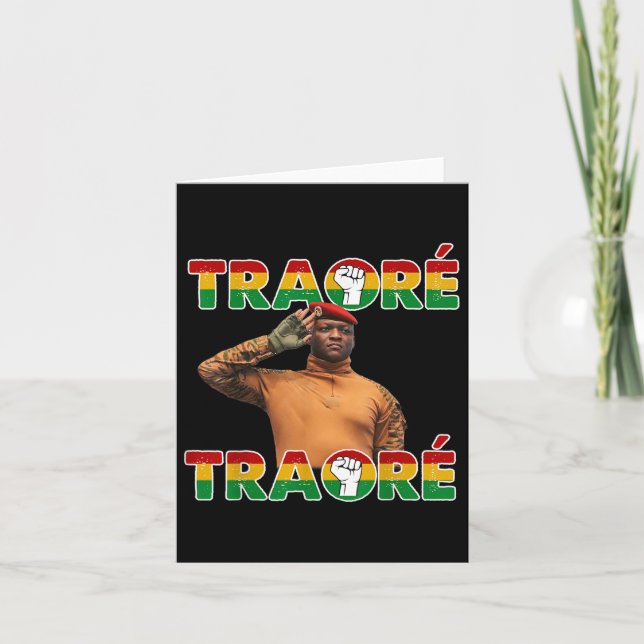 Tarjeta Burkina Faso: Ibrahim Traoré _ Thomas Sankara (Anverso)