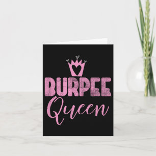 Tarjeta Burpee Queen Funny Sy Motivation Gym Lover