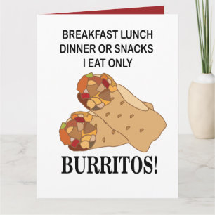 Tarjeta Burritos Yo Sólo Comí Burrito