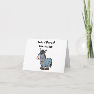 Tarjeta Burro Federal de Investigación del FBI, Personaliz