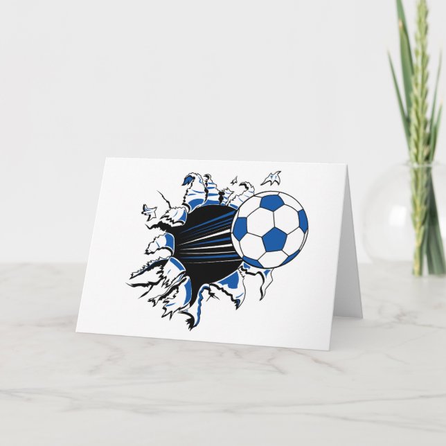Tarjeta Burst de bolas de fútbol (Anverso)