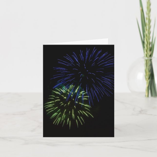 Tarjeta Burst doble de Fireworks (Anverso)