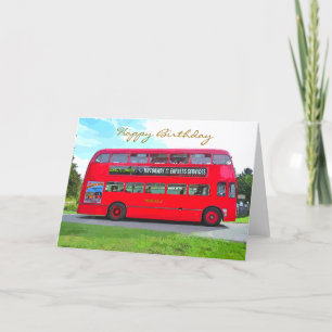 TARJETA BUS ROJO BRITÁNICO