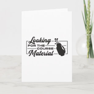 Tarjeta Buscando El Material Del Curso Golfer Gracioso Reg