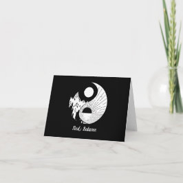 Tarjeta Buscar equilibrio Zen Yin Yang blanco negro