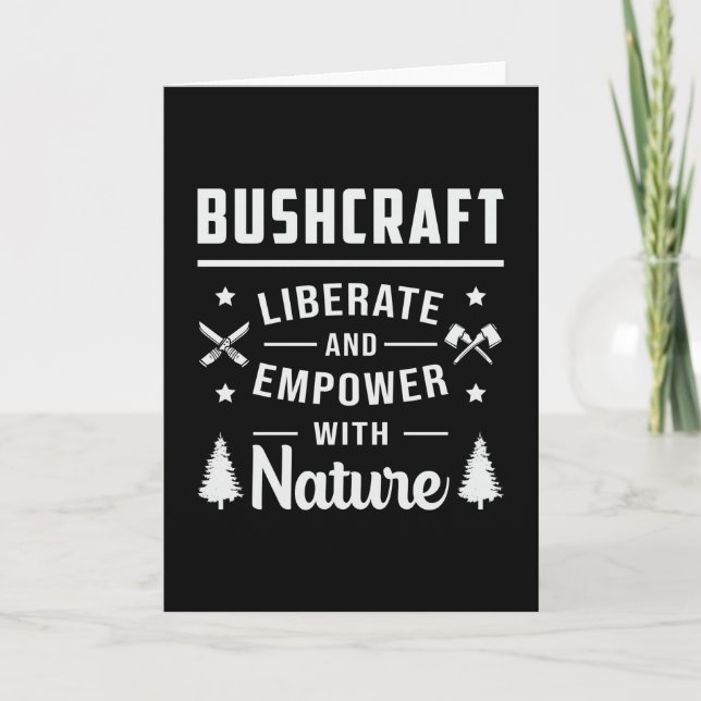 Tarjeta Bushcraft Apocalypse Survival Outdoor Funny Gift (Anverso)