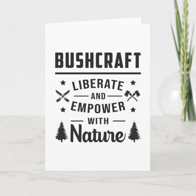 Tarjeta Bushcraft Apocalypse Survival Outdoor Gift Idea (Anverso)