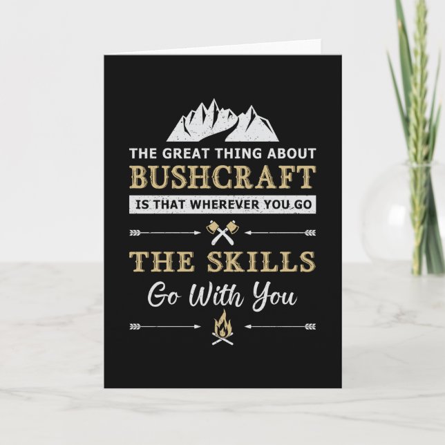 Tarjeta Bushcraft Survival Mountain Bushcraft Gracioso reg (Anverso)