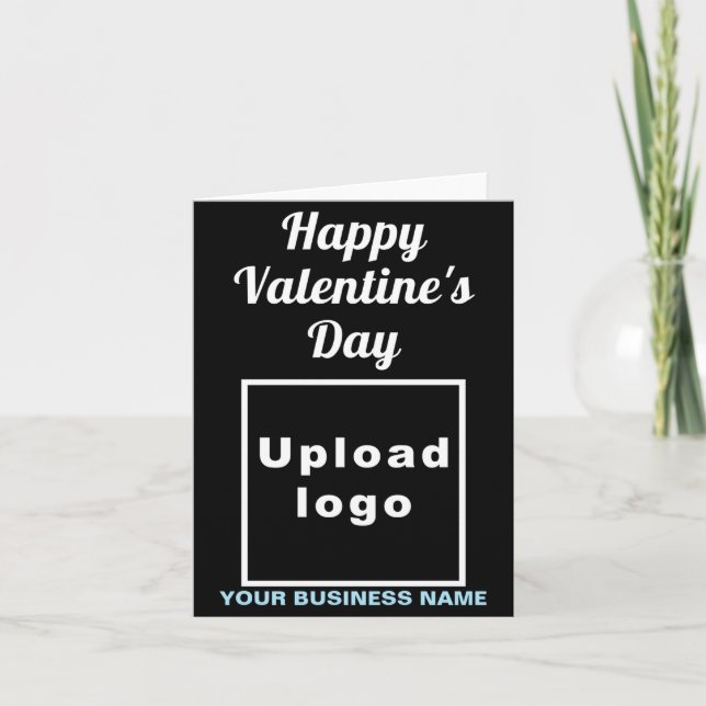Tarjeta Business Valentine Greeting On Navy Blue  (Anverso)