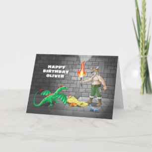 Tarjeta Búsqueda del Tesoro de Cumpleaños del Vikingo